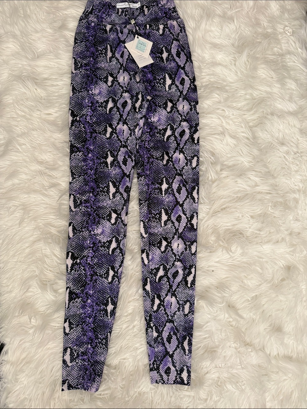 Egris Purple Snake Print Leggings